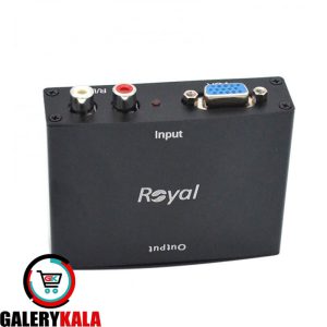 تبدیل VGA به HDMI فلزی + صدا + آداپتور برق رویال (Royal)