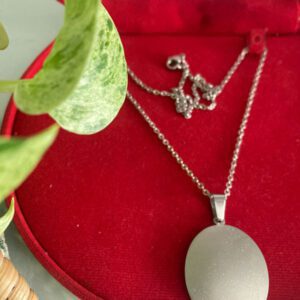زنجیر و پلاک بیضی طرح شاین